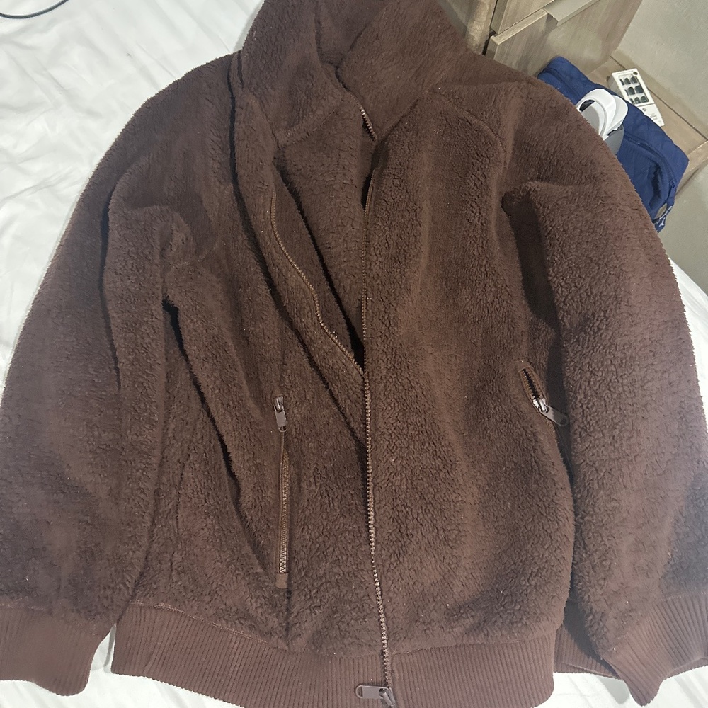 Athleta teddy zip up